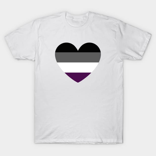 LGBT | Asexual Pride Flag Heart T-Shirt by s.hiro